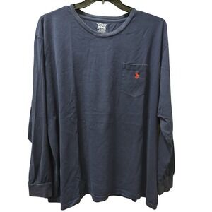 Polo Ralph Lauren Mens Long Sleeve T Shirt Pocket Tee XXL Cotton Blue
